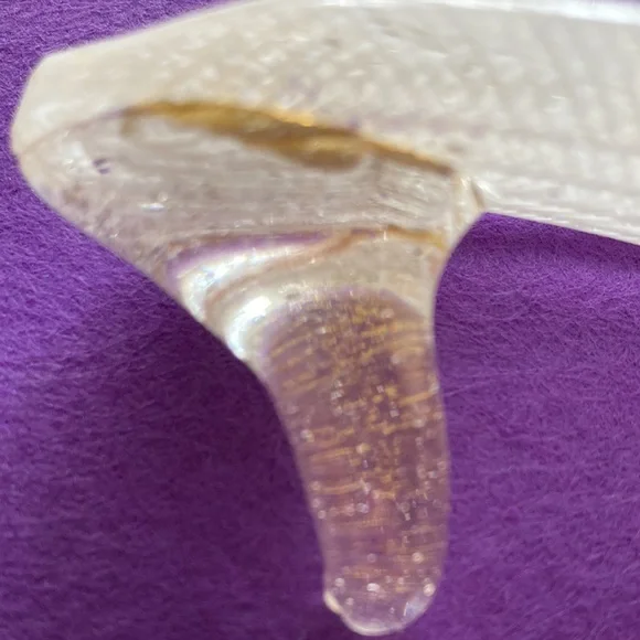 Venetian Lattacino Italian ribbon Glass Slipper - Picture 11 of 11